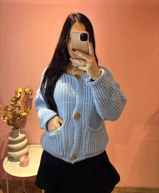 Cardigan bleu ciel